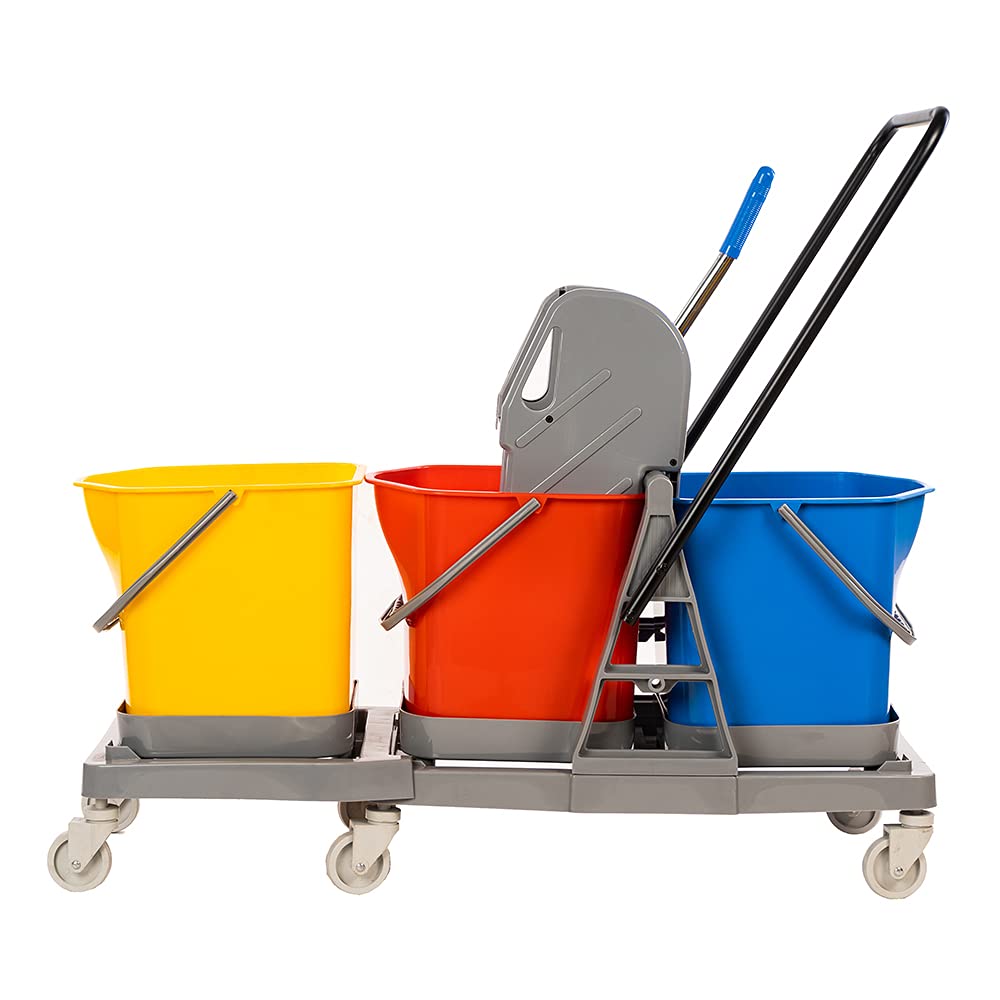 3 BUCKET WRINGER TROLLY